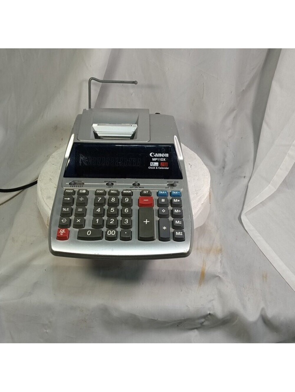 Canon MP110DX 12-Digit Printing Calculator Adding Machine Calendar Clock Desktop